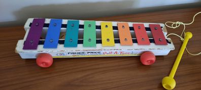Vintage Fisher Price ''Pull a Tune' Xylophone