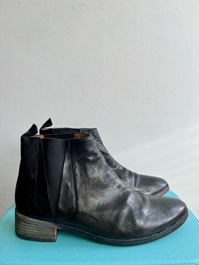 Jigsaw crinkle leather ankle boots 40/7