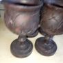 Set of 6 Hand-Carved African Wildlife Wooden Goblets  Vintage Image 7