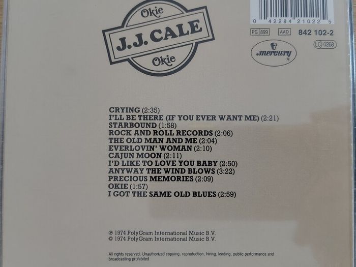J.J. Cale - Okie CD (1974) 90's Reissue Folk Rock EX+