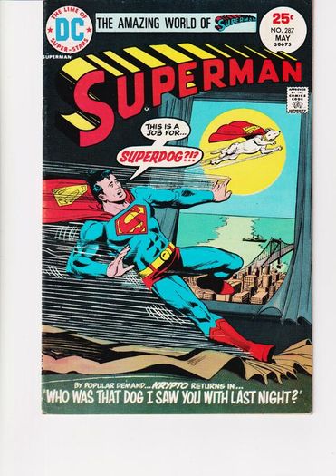 Superman #287 Krypto 1975 Dc Bronze Age Comic
