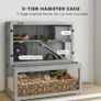 wooden hamster cage with hut,wheel,ramp, Image 3