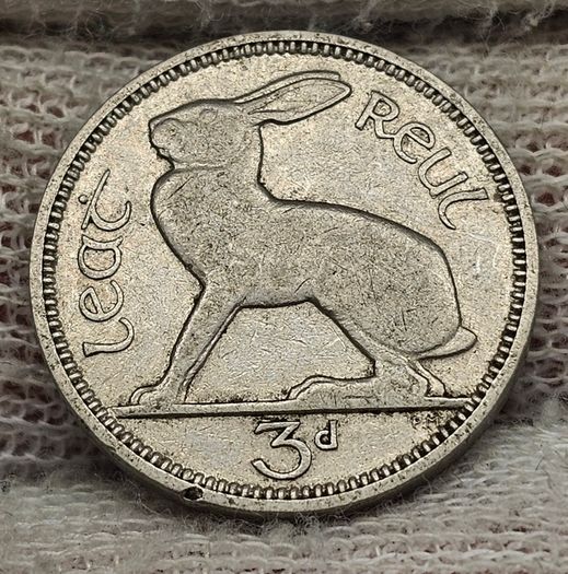 Ireland 1940 3d Threepence Coin