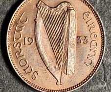 Ireland Excellent 1933 farthing coin