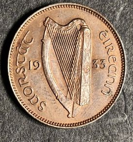Ireland Excellent 1933 farthing coin