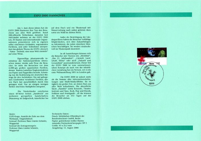 1999 Bundes Republic Deutschland (Germany) Federal Annual Stamp EFT Collection with 51 images of contents
