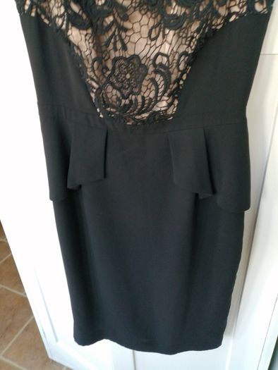 Coast Black Dress (10) Lace Top