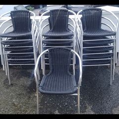 rattan chairs x 16