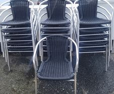 16 x rattan outdoor chairs (as new)