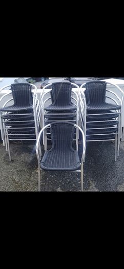 16 x rattan outdoor chairs (as new)