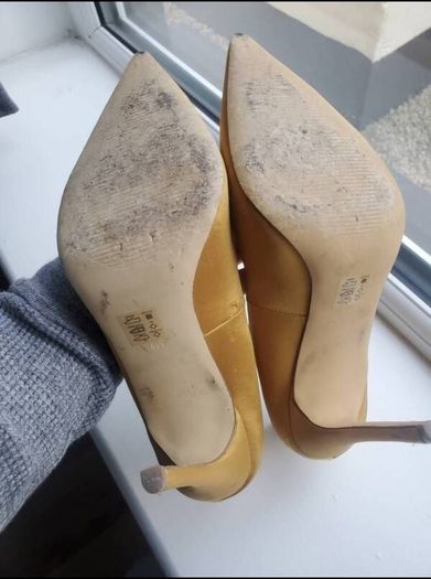 Mustard Satin Heels