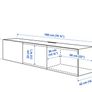 IKEA BESTA TV Bench with Doors - Black Brown 180cm Image 8