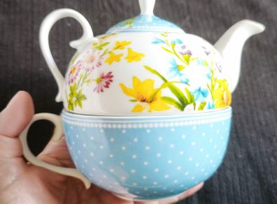 Katie Alice Floral Tea for One Teapot & Cup Set
