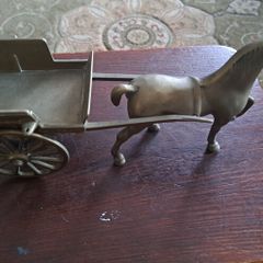 Brass Horse and cart