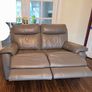 Leather sofas manual reclined in good condition Image 4