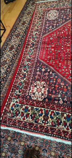Two Matching Persian Abadeh Hand Knotted Rug Carpets