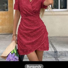 burgundy dress