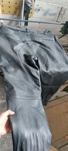 Leather biker trousers size 40