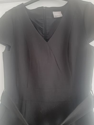 Black V neck dress
