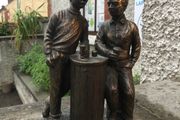 Vintage Bronze Sculpture "Having A Pint" Irish Made