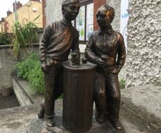 Vintage Bronze Sculpture "Having A Pint" Irish Made