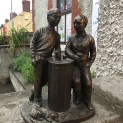 Vintage Bronze Sculpture "Having A Pint" Irish Made