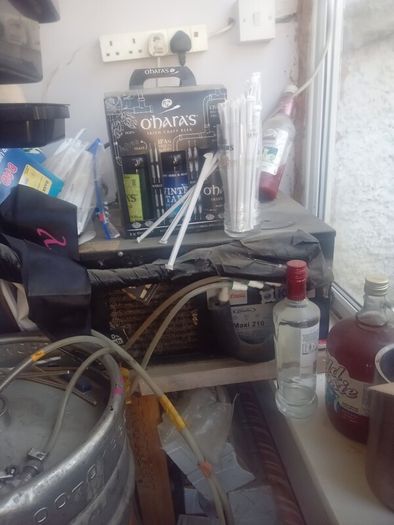 bar taps and cooler