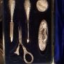 Hallmarked antique silver set Image 4