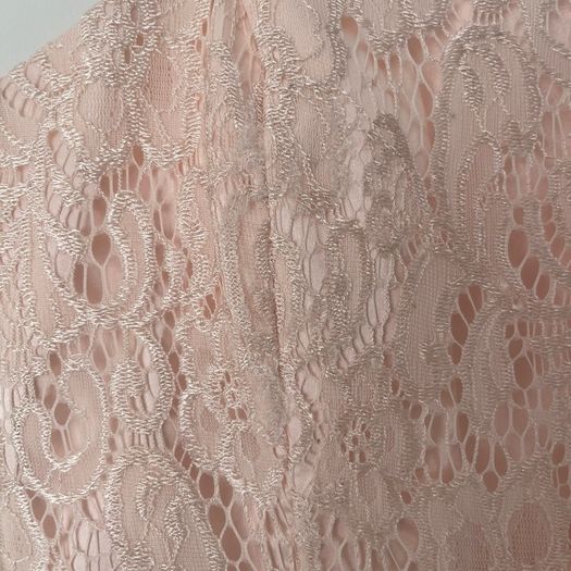 LAONA Blush Pink/Peach Lace Party Dress with Satin Bow - Size 36