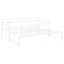 Pull-out Sofa Bed Frame White Metal 90x200 cm Image 2
