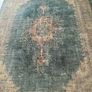 Vintage print rug with matching cushions Image 2