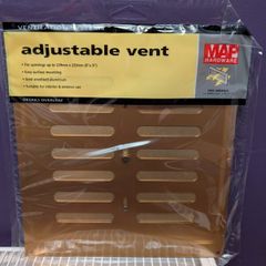 MAP 949-33 Metal Adjustable Air Vent 9" x 9", Triple Brick Sliding Hit & Miss Aluminium Grille Cover (229mm x 229mm), Gold