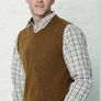 Blarney woollen mills 100% lambswool mens burgundy vest sweater Image 3