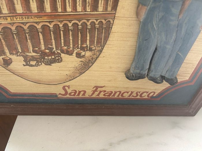 Levi Strauss advertising wooden 3d sign