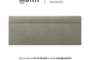 Solitude Headboard 4'6" - Plush Velvet Steel