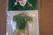 Ireland Football Keyring. Official Ireland Merch. Keyring Of Umbro Era Ireland Jersey and Shorts.