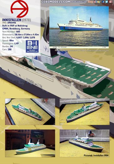 Card Model Ferry Kits (Over 300 to choose from)