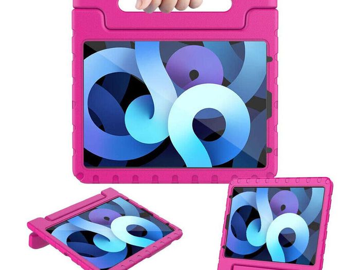 For Apple iPad Pro 11 2024 Kids Case Shockproof Cover With Stand Pink