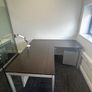 Dark wood office desk Image 3