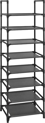 8-Tier Shoe Rack, Shoe Shelf, Shoe Storage Organiser, Space-Saving, 28 x 46 x 145 cm, Metal Frame, Non-Woven Fabric Shelves, for Hallway, Bedroom (FREE POSTAGE)