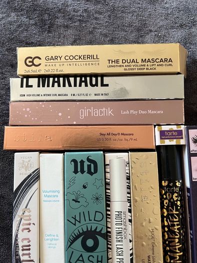 Brand new full size, Urban decay, Tarte, Stila, Blinc, Smashbox, the organic Phamacy, kat von d, IL MAKIAGE, GIRLACTIK, Gary Cockerill Mascara
