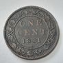 1881 H Canadian Large One Cent Coin Canada Image 2