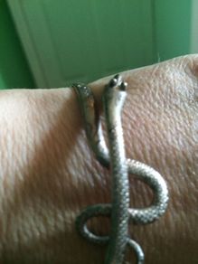 Silver snake bangle very old