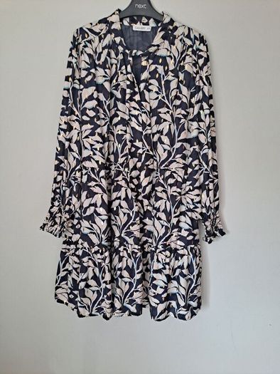 Gallery navy/gold print dress size UK 20
