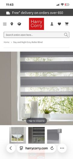 Harry Corry Day & Night Roller blind 150cm
