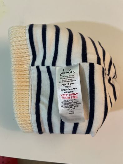 baby 12-24 months Joules hat
