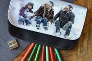 Personalised Black Fabric Photo Pencil Case