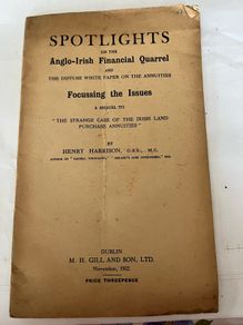 Spotlights on the Anglo Irish Financial Quarrel