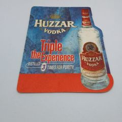 Huzzar Vodka : Triple The Experience - Beer Mat/Coaster
