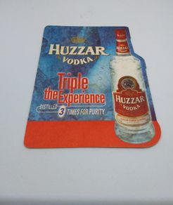 Huzzar Vodka : Triple The Experience - Beer Mat/Coaster